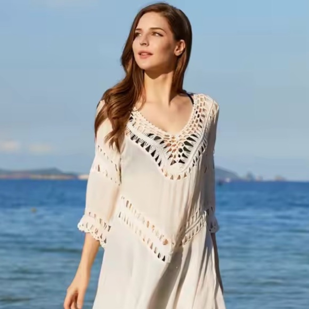Paradise USA Crochet Swimsuit Cover Up Dress